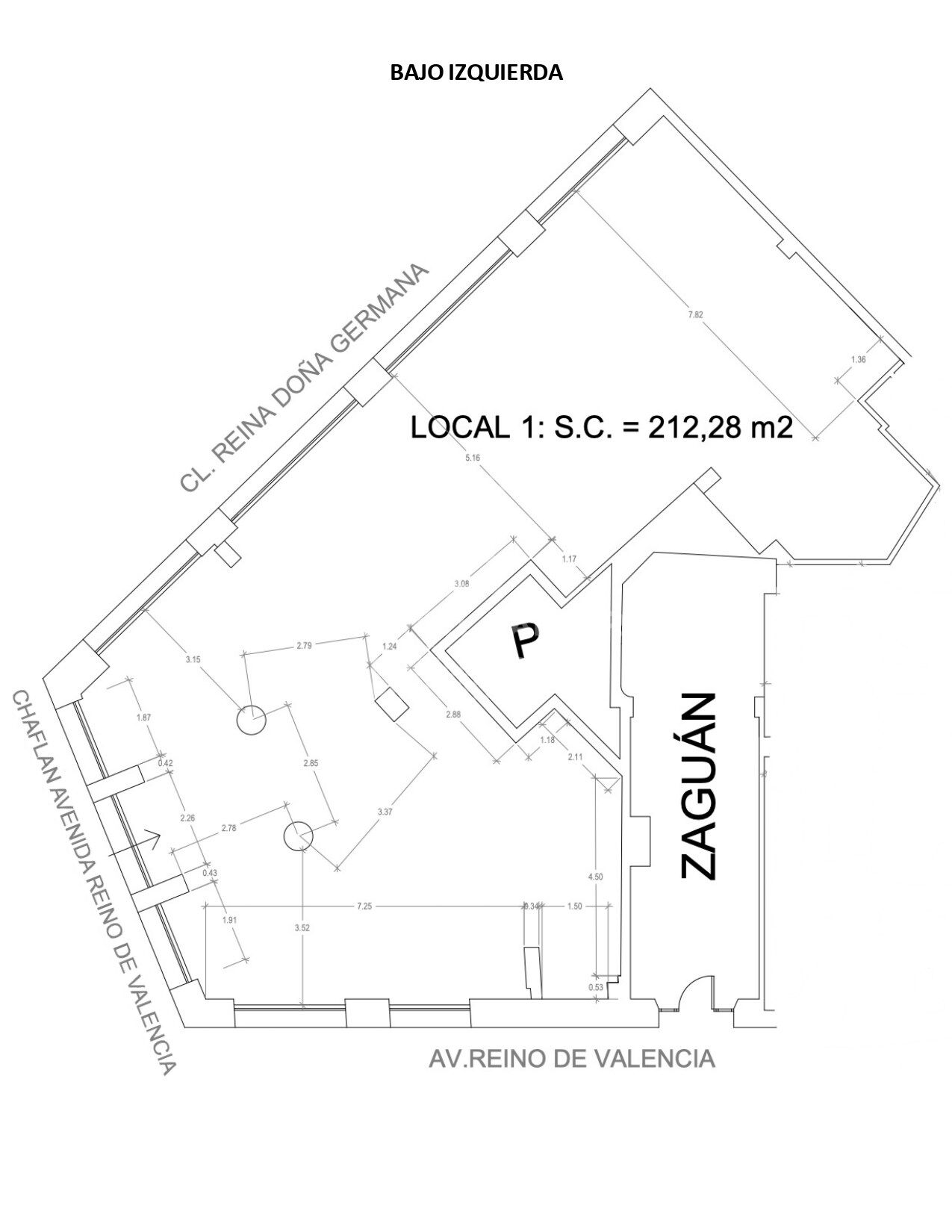 Commercial premises on a chamfer with a large façade and maximum visibility on Av. Reino de Valencia