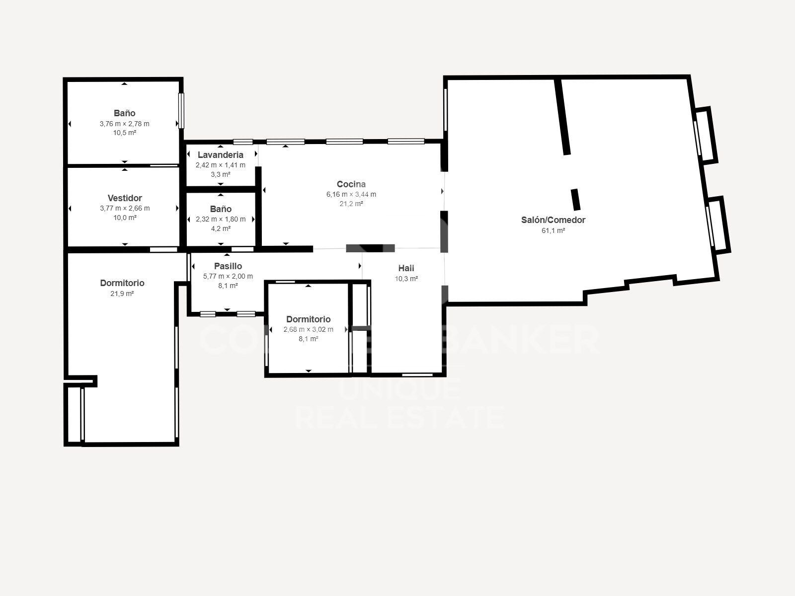 3 bedroom apartment with natural light and open views in Justicia