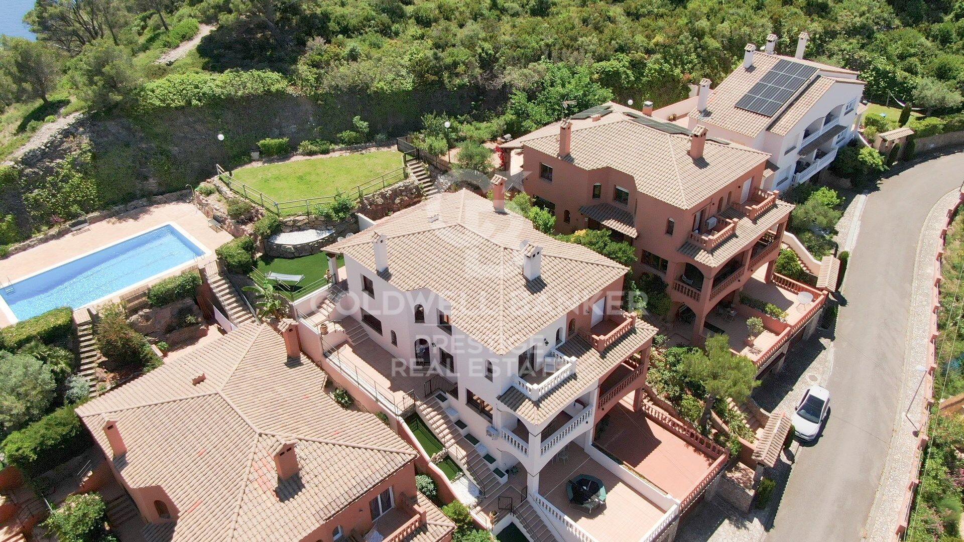 Mediterranes Reihenhaus mit Panoramablick auf das Meer und Gemeinschaftspool, Begur