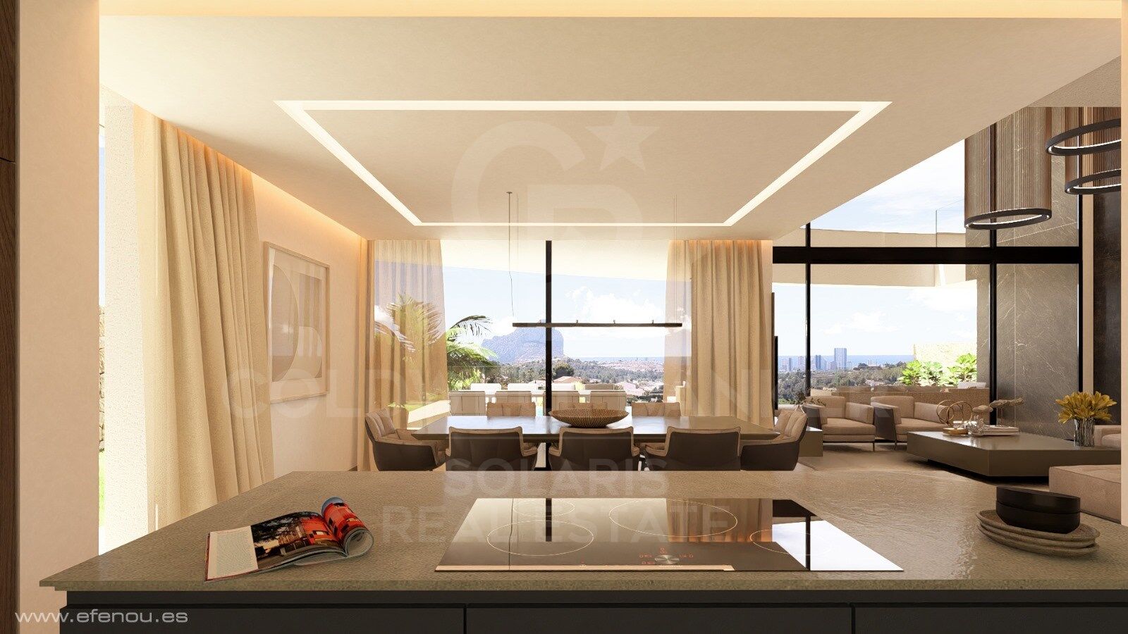 Villa moderne neuve à Calpe, 4 chambres et 4 salles de bains.