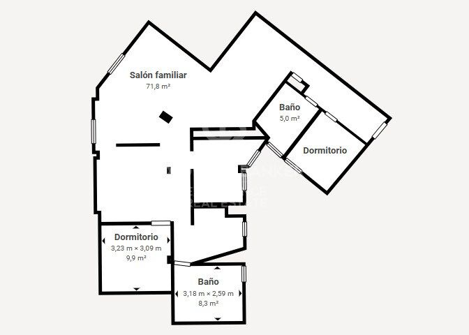 Exclusive stately designer flat on high floor with balcony on Gran Vía Fernando el Católico
