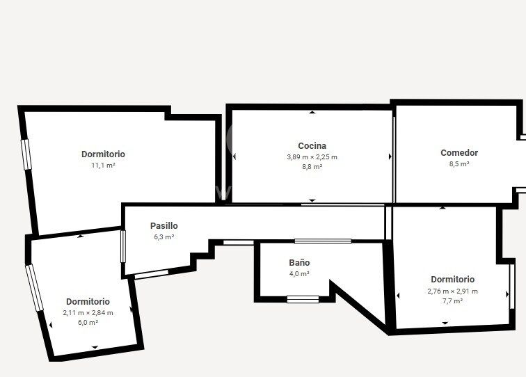 Appartement lumineux avec 3 balcons à côté de la Plaza de la Reina