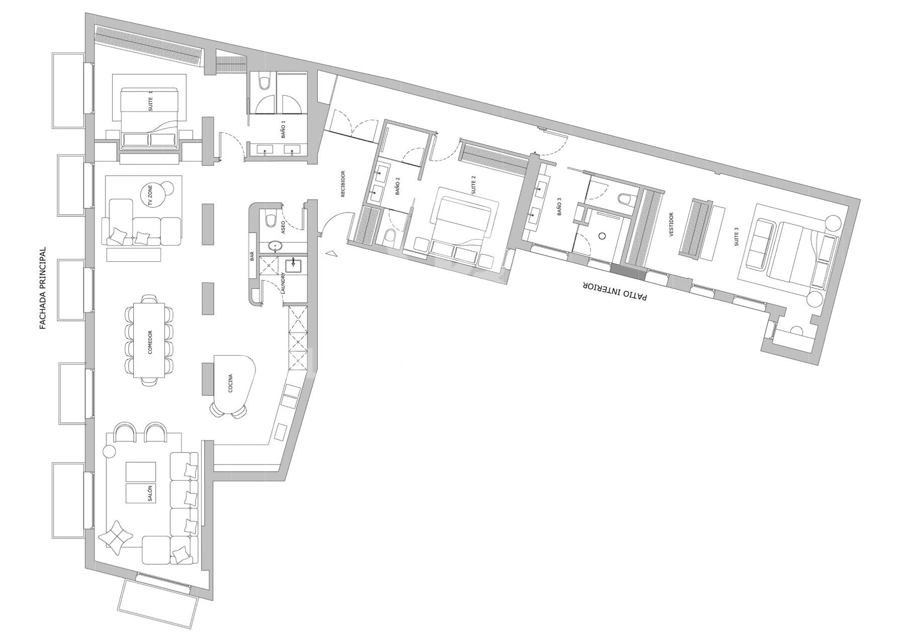 Appartement avec 3 chambres et 6 balcons à Almagro
