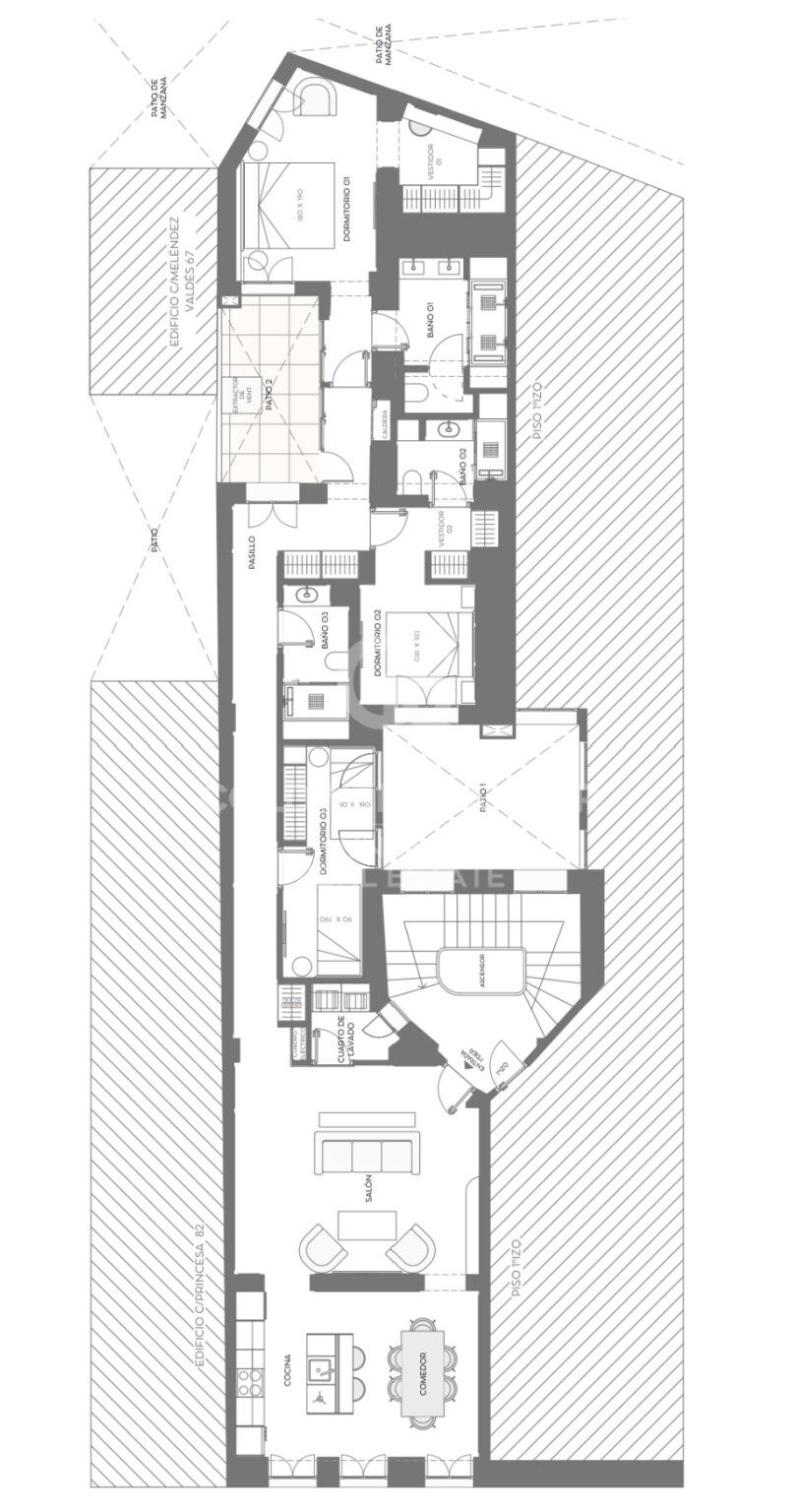 3-Zimmer-Wohnung in der Princesa