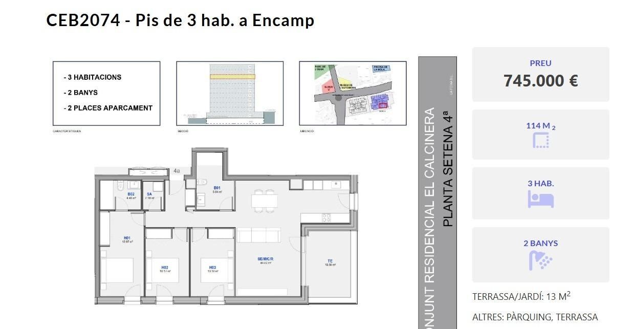 Apartamento 3 habitaciones Venta Encamp