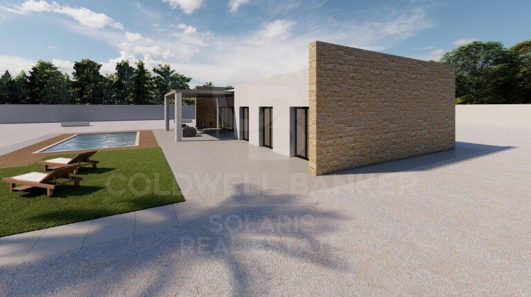 Neu errichtete zeitgenössische Villa mit großem Grundstück in Pinoso