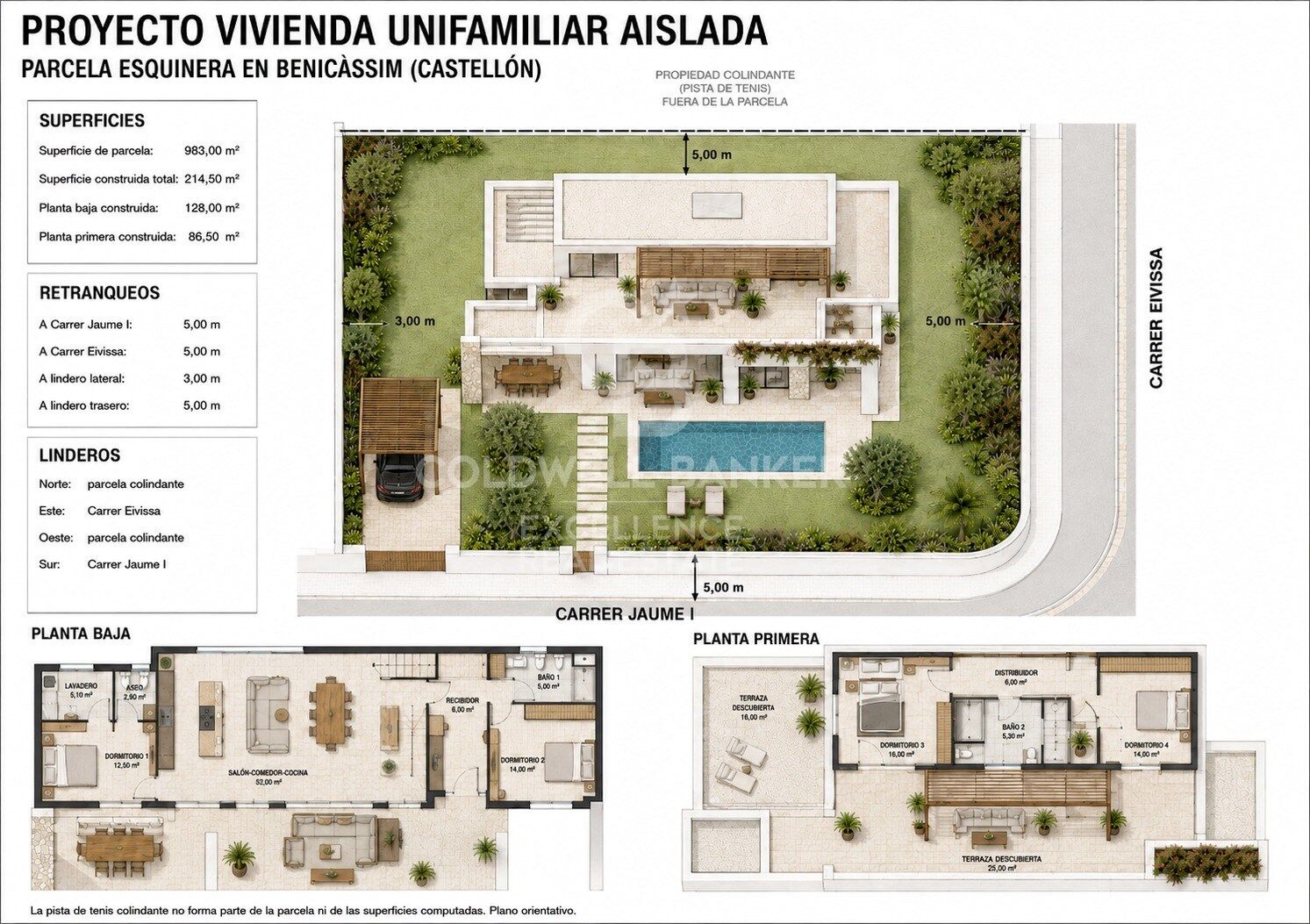 982 m² corner urban plot for villa by the sea in Benicàssim