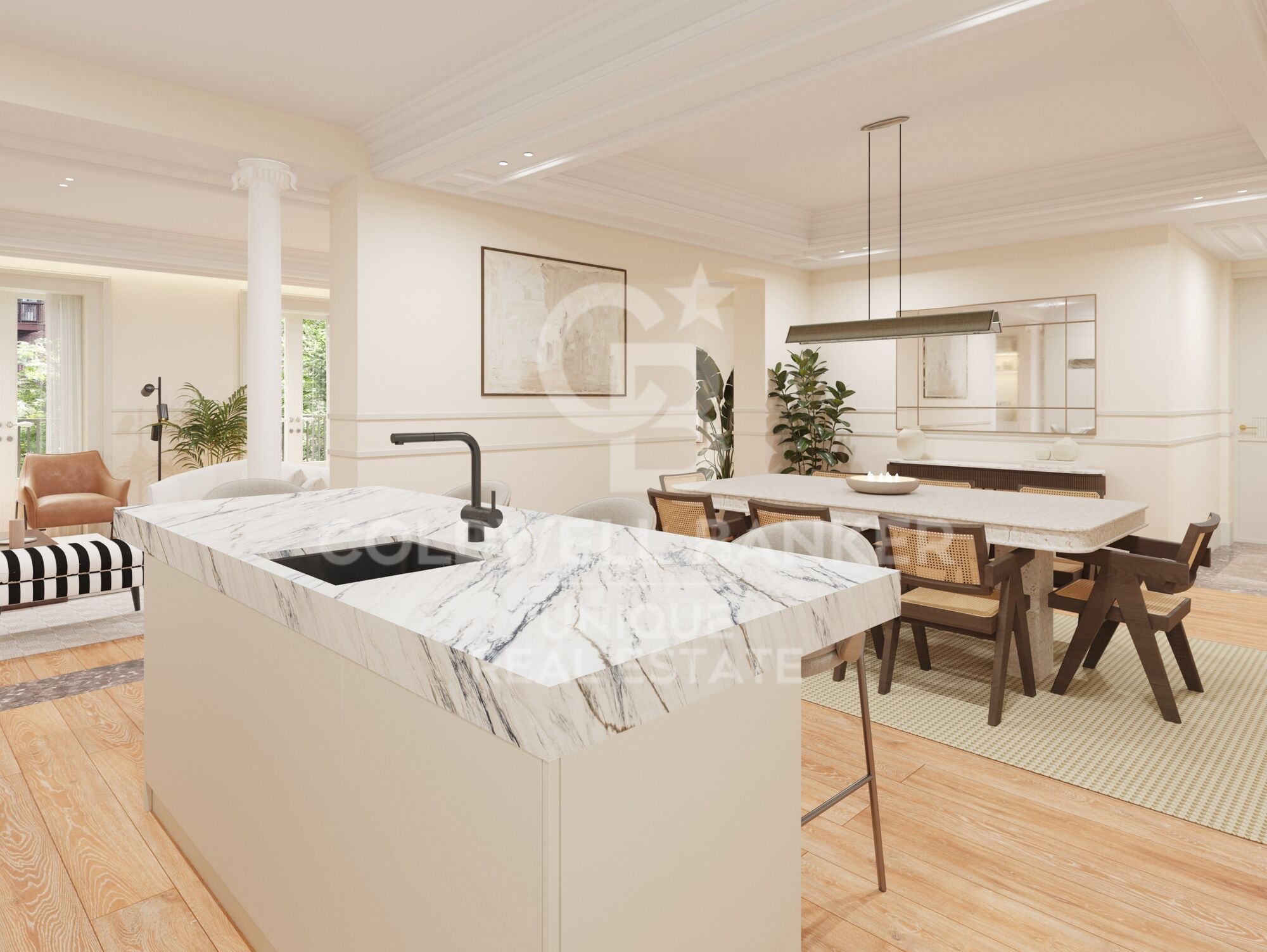 Appartement extérieur rénové avec débarras à Chamberí, Madrid