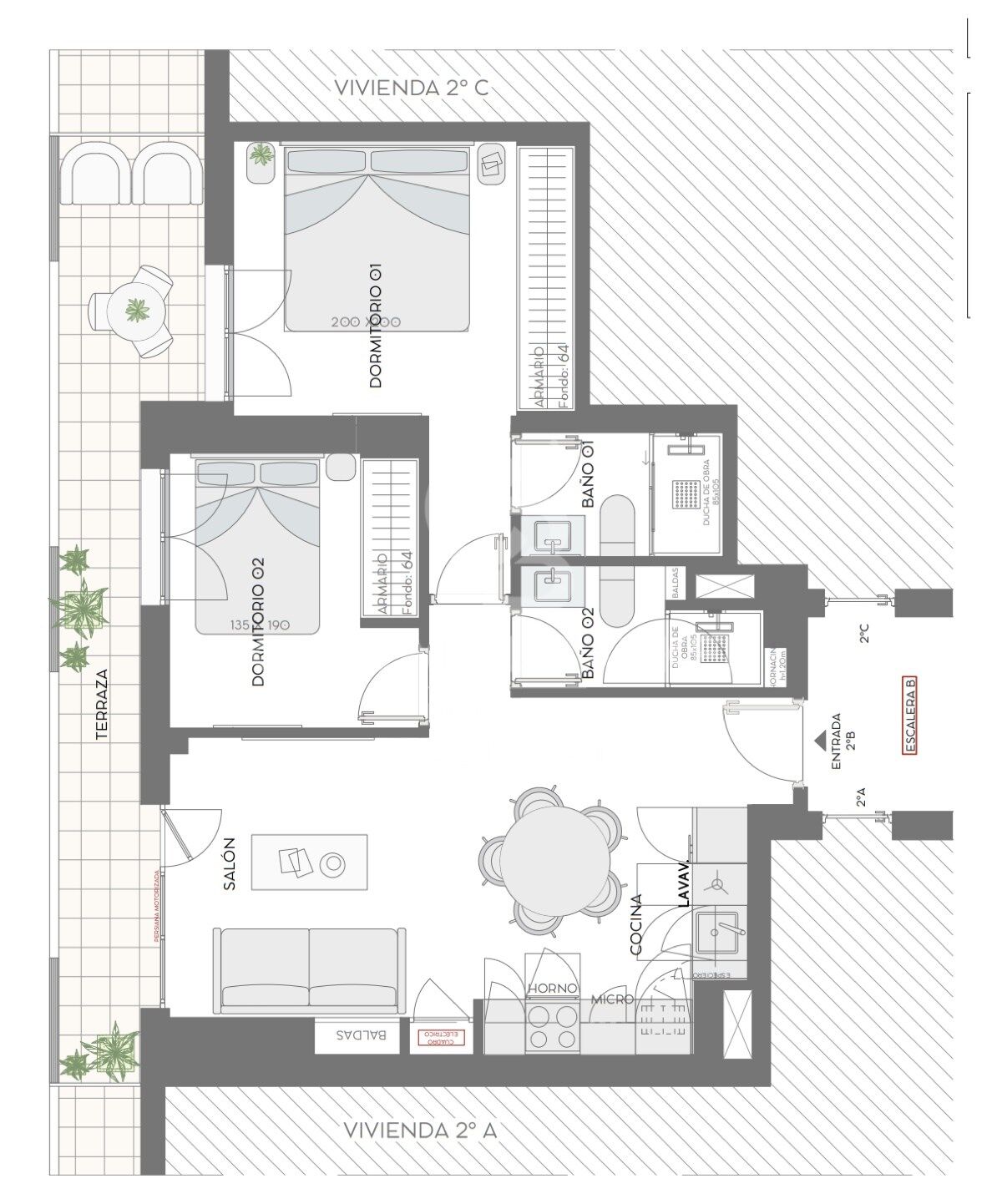 Wohnung 2 Schlafzimmer Verkauf Madrid
