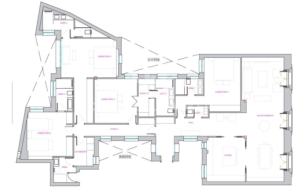 Appartement tout neuf de 4 chambres à Recoletos