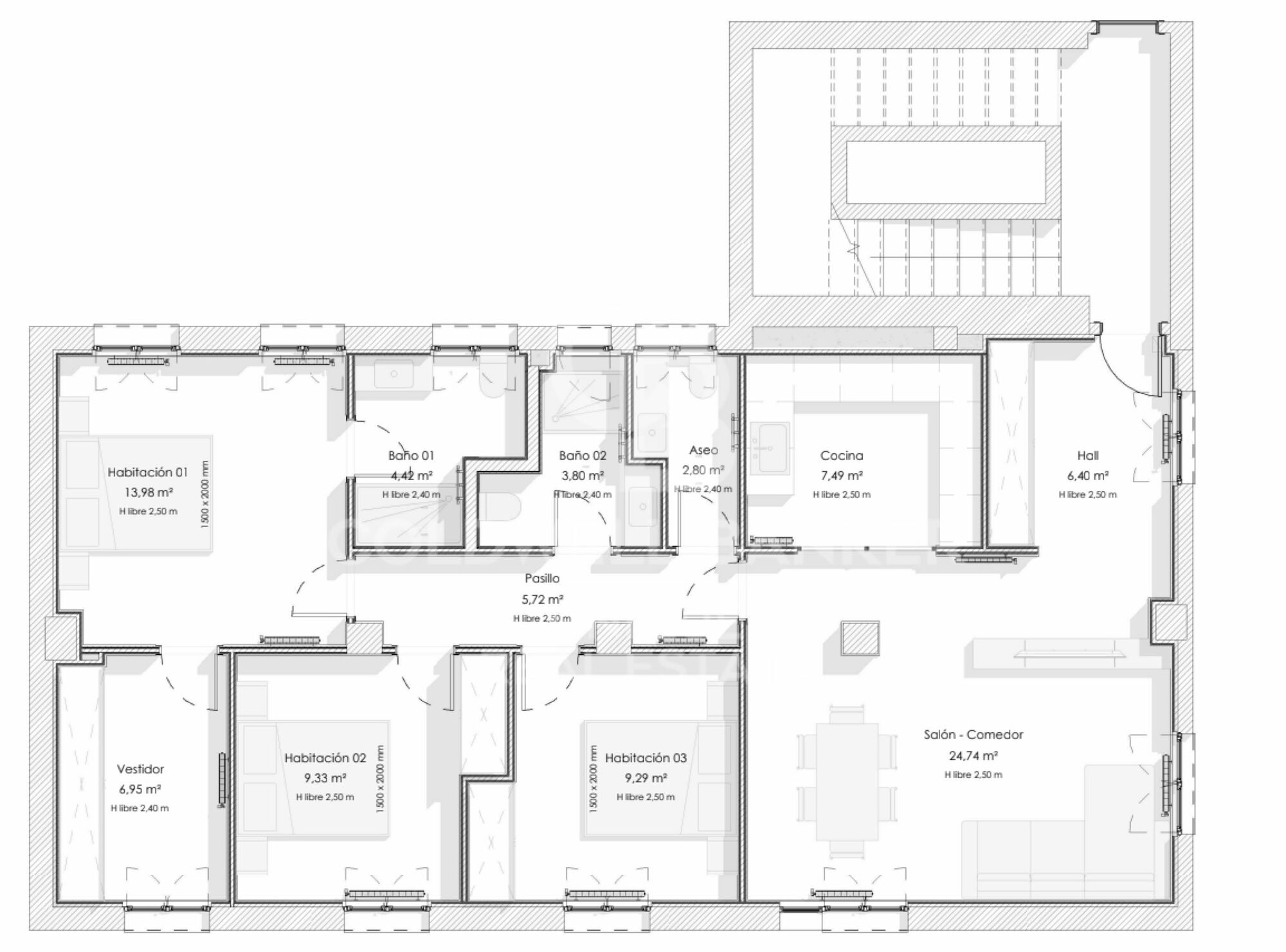 Piso de 3 habitaciones con garaje en Chamberí