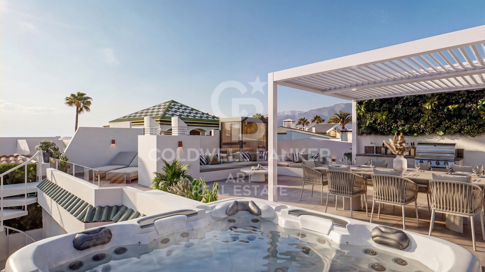 Exklusives renoviertes Penthouse in erster Strandlinie an der New Golden Mile