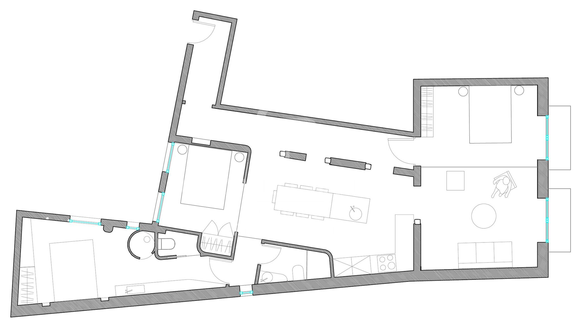 3-Zimmer-Loftwohnung in Justicia