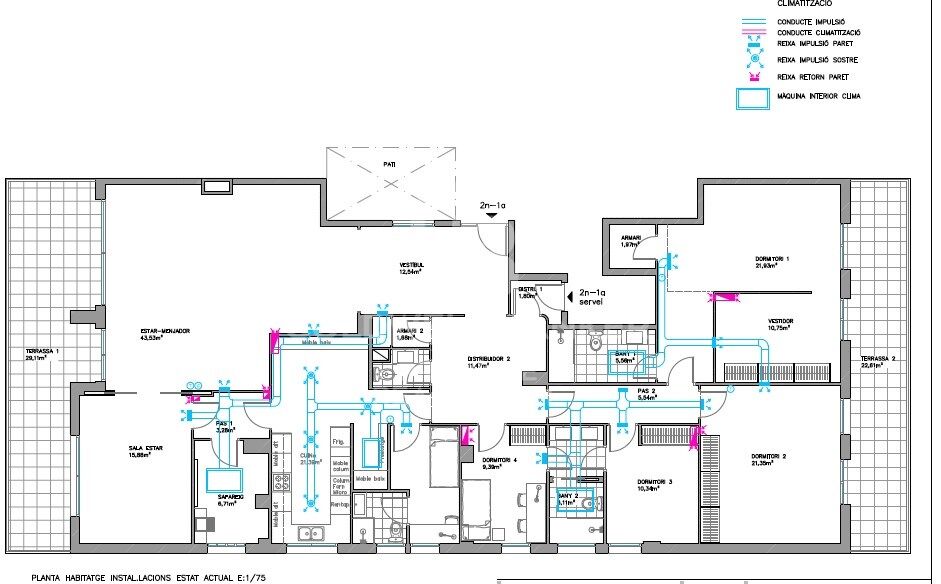 Piso en venta en Paseo Bonanova con 2 terrazas y 3 plazas de parking