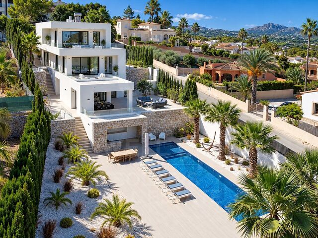 Exklusive zeitgenössische Villa mit Blick auf den Montgó und das Meer in Piver, Jávea