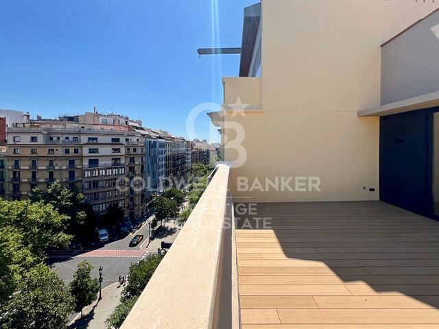 Penthouse neuf à vendre sur la Rambla Catalunya