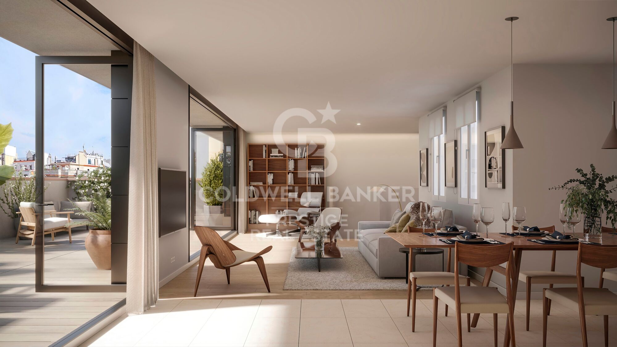 Ático duplex de obra nueva con terraza en Rambla Cataluña
