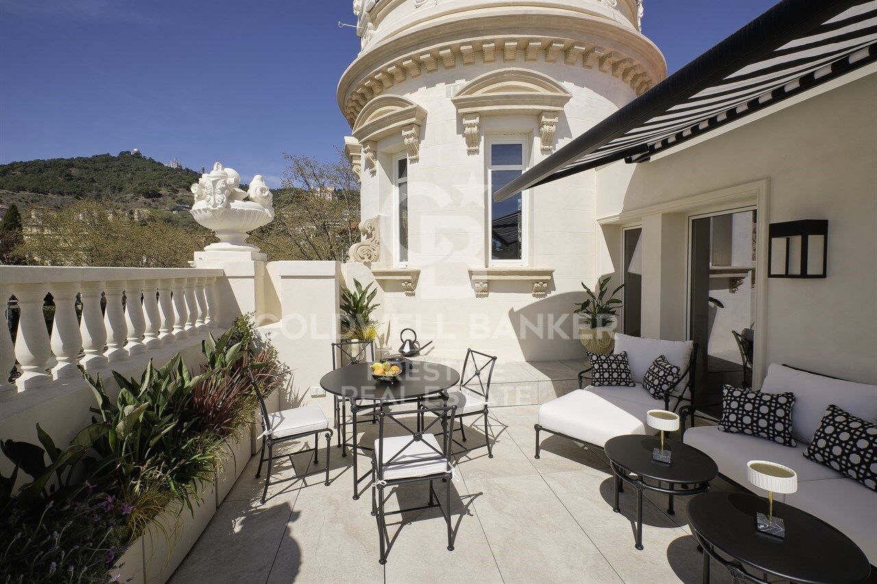 Penthouse for rent in Palacete Belle Epoque 1914 in the Tibidabo area