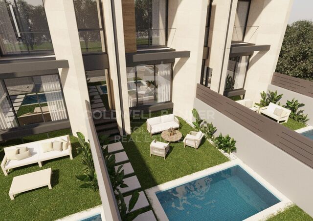 Casa adosada de obra nueva con piscina privada en Gata de Gorgos