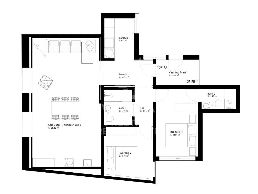 Piso reformado en venta en el Eixample Derecho