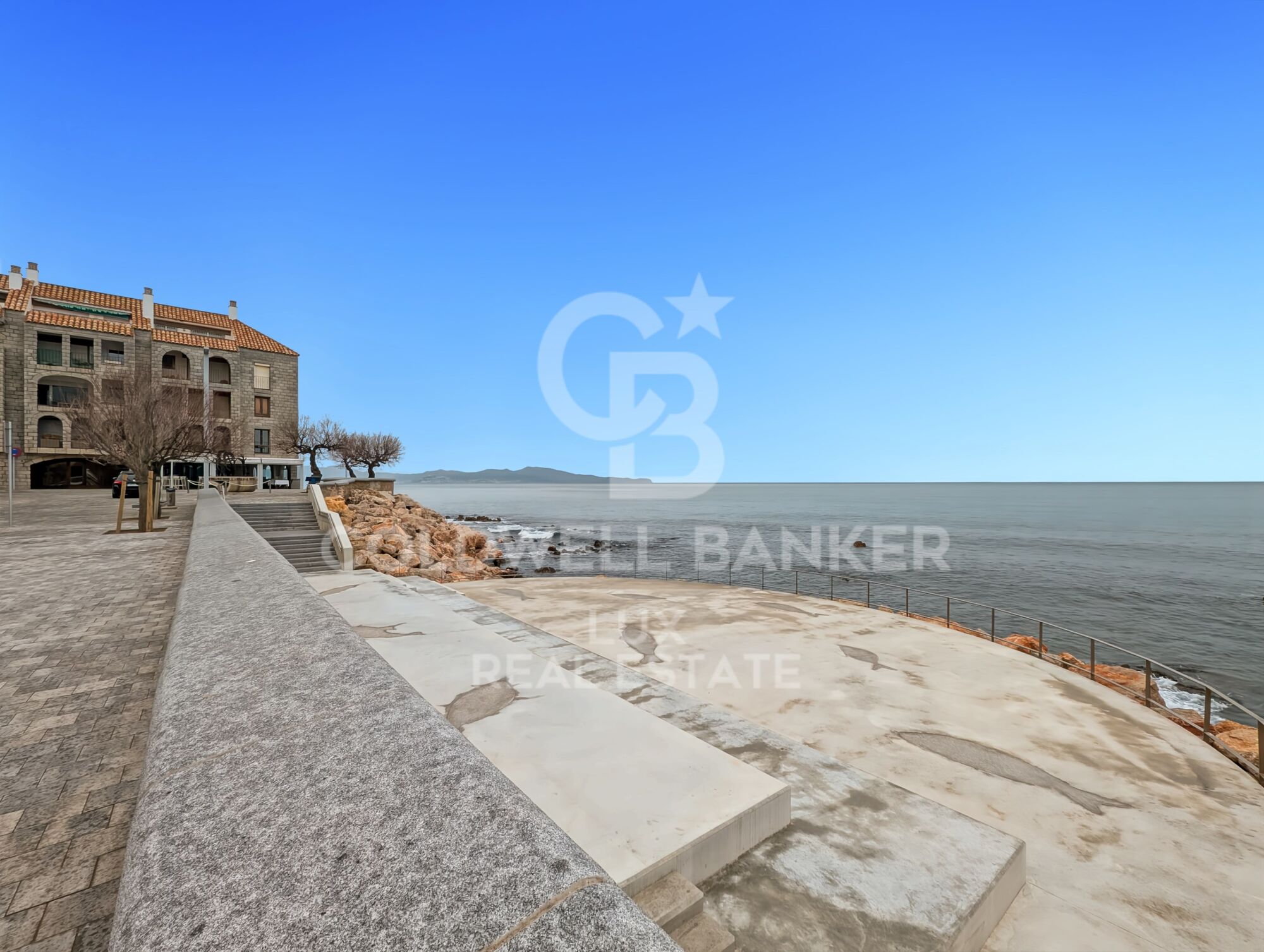 Restaurant on the seafront in L'Escala, Costa Brava