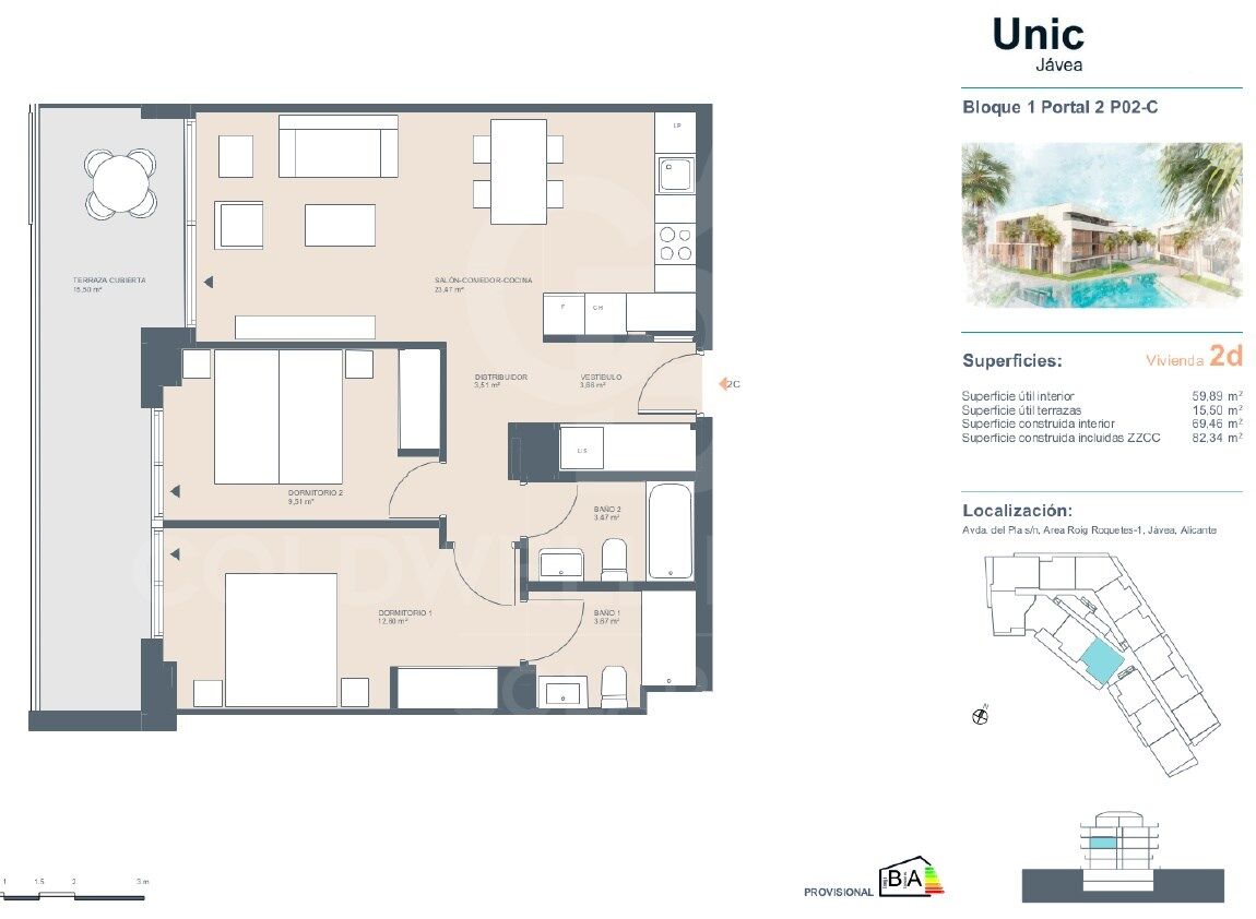 Luxury apartment in an exclusive complex just a few minutes from the beach, Javea