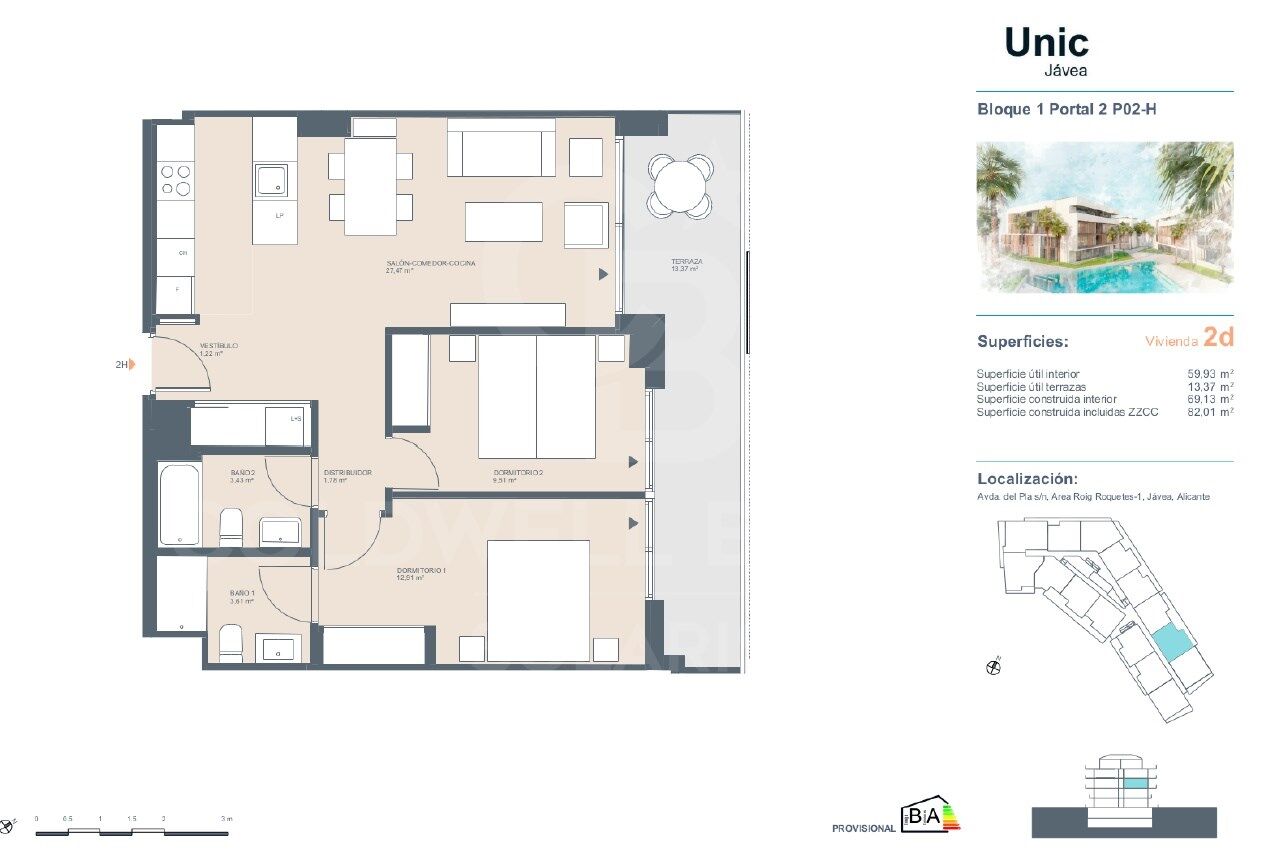 Luxury apartment in an exclusive complex just a few minutes from the beach, Javea