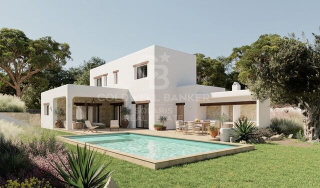 Moderne Villa im Ibiza-Stil mit 3 Schlafzimmern in Moraira