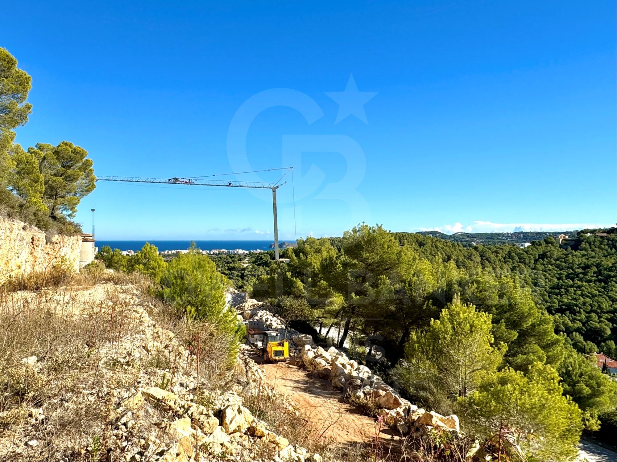 Im Bau befindliche, exklusive, nach Süden ausgerichtete Luxusvilla mit Panoramablick auf das Meer in Javea