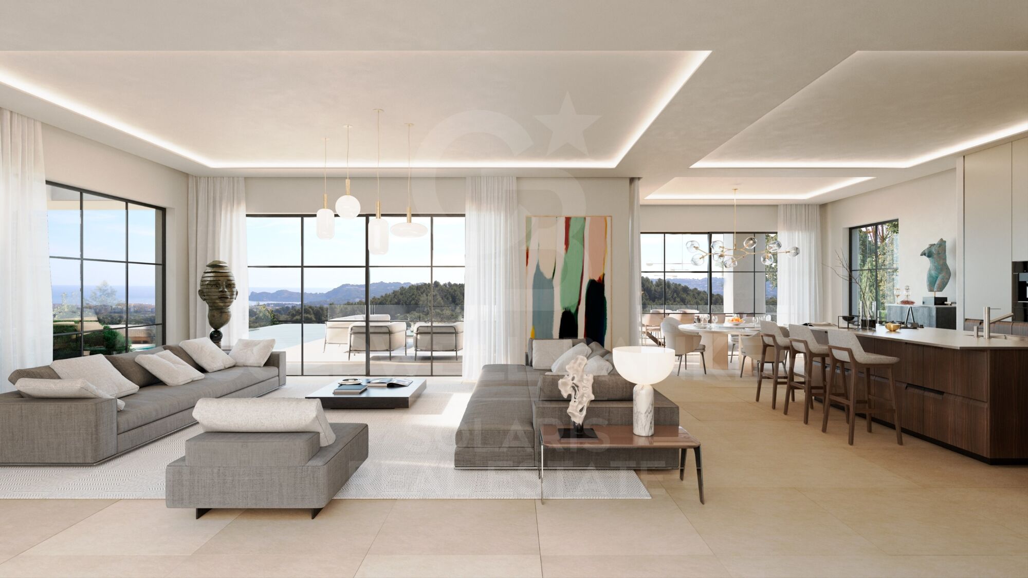 Im Bau befindliche, exklusive, nach Süden ausgerichtete Luxusvilla mit Panoramablick auf das Meer in Javea