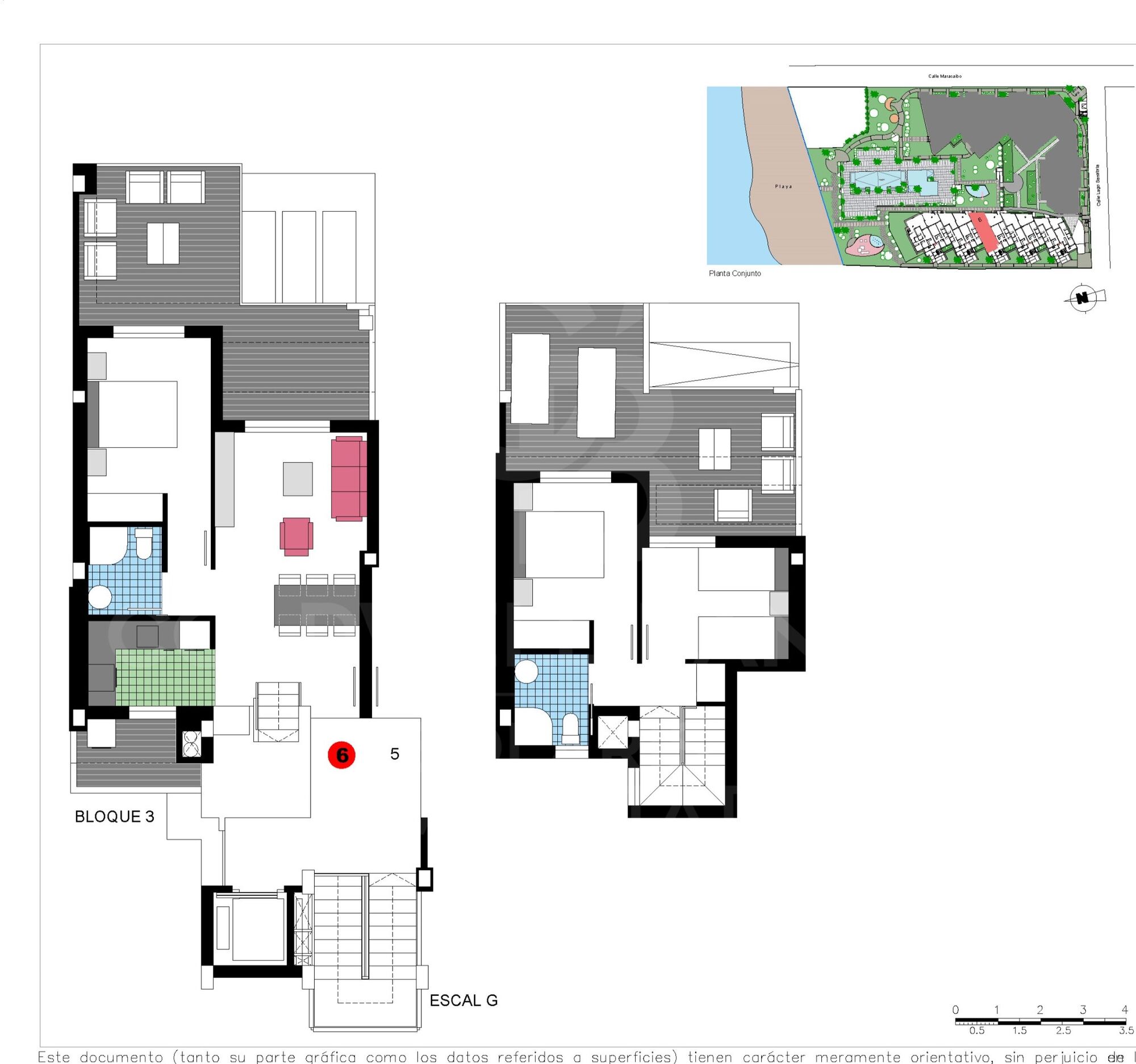 Penthouses and apartments with 2 and 3 bedrooms with terrace in Urbanization a meters from La Playa in Dénia