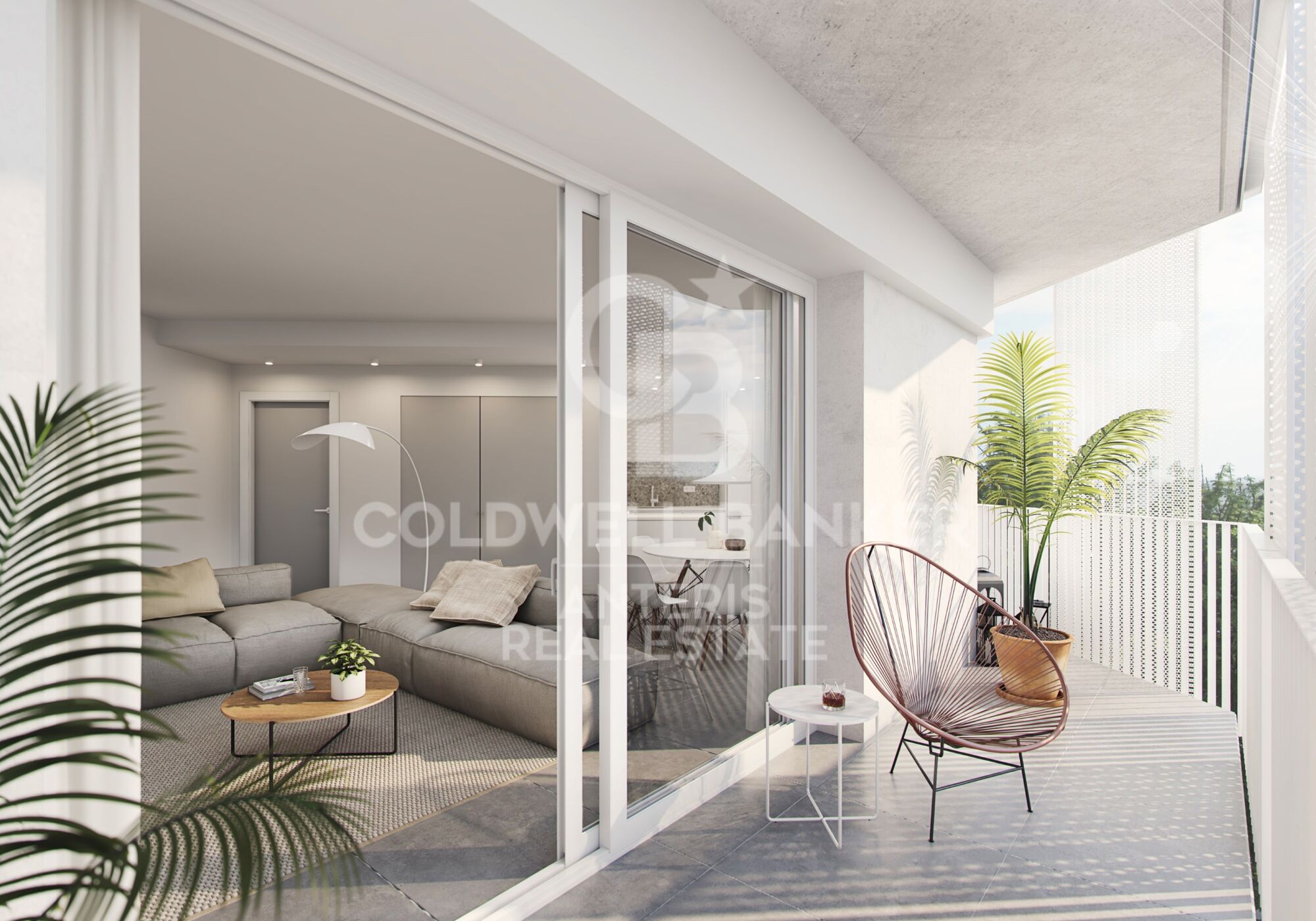 Moderna y luminosa promoción con piscina comunitaria