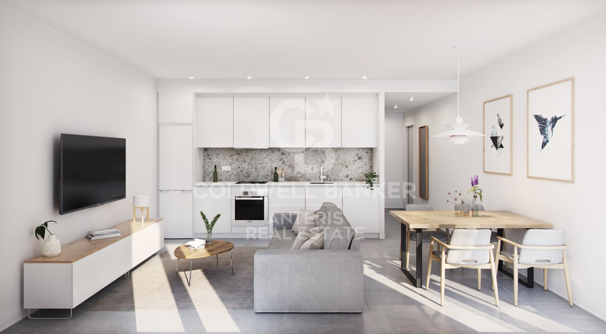 Moderna y luminosa promoción con piscina comunitaria