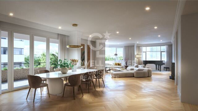 Apartment for sale of 462m2 and 4 suites in Castellana, Salamanca, Madrid.