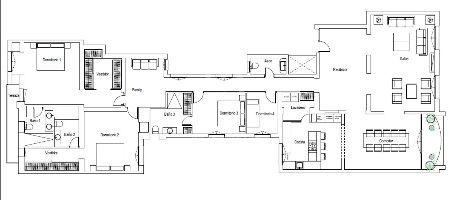 Renovated flat for sale with terrace in Barrio de Salamanca