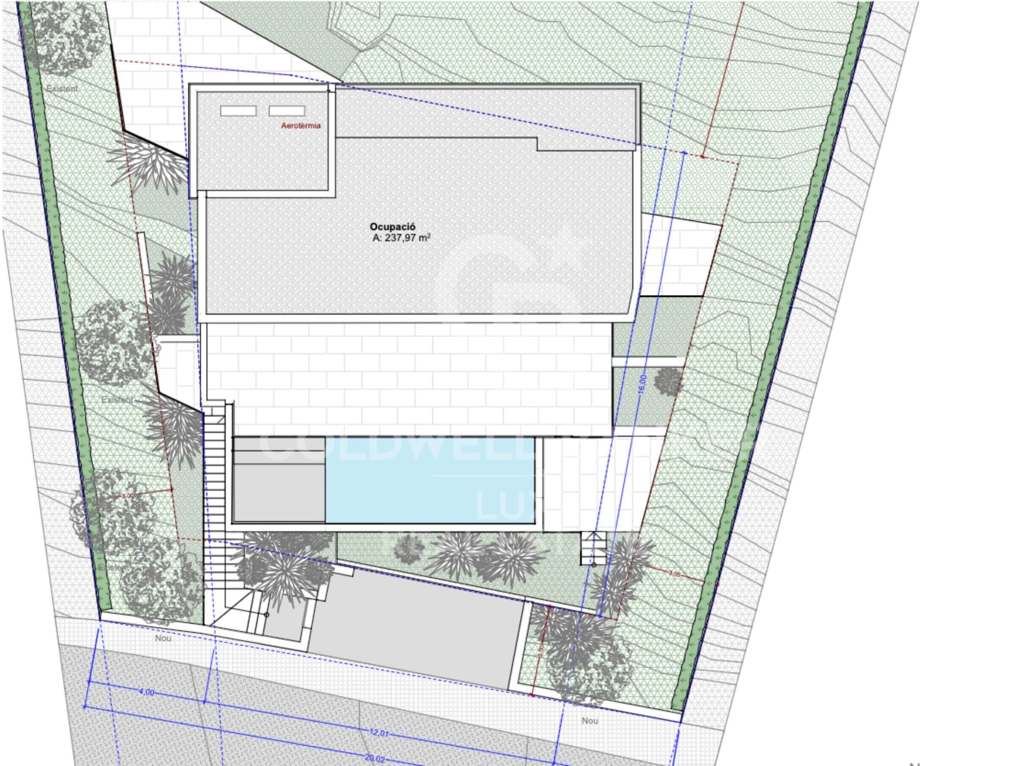 Villa avec vue sur la mer à Canyelles avec gros oeuvre entièrement achevé