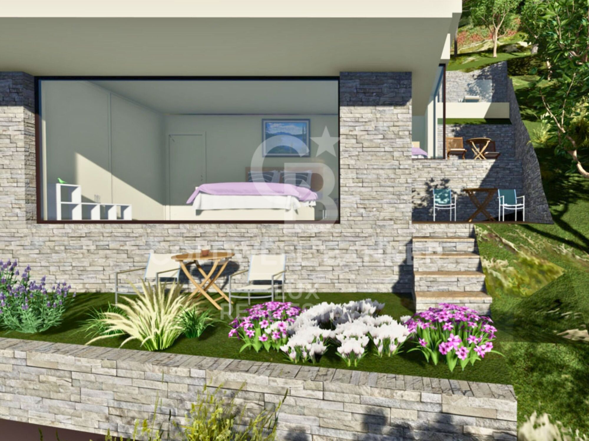 Villa avec vue sur la mer à Canyelles avec gros oeuvre entièrement achevé