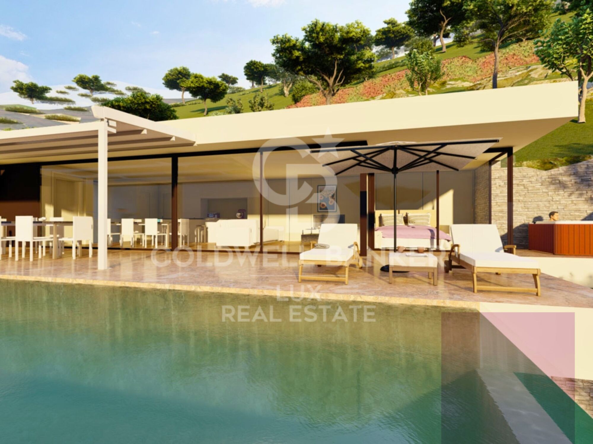 Villa avec vue sur la mer à Canyelles avec gros oeuvre entièrement achevé