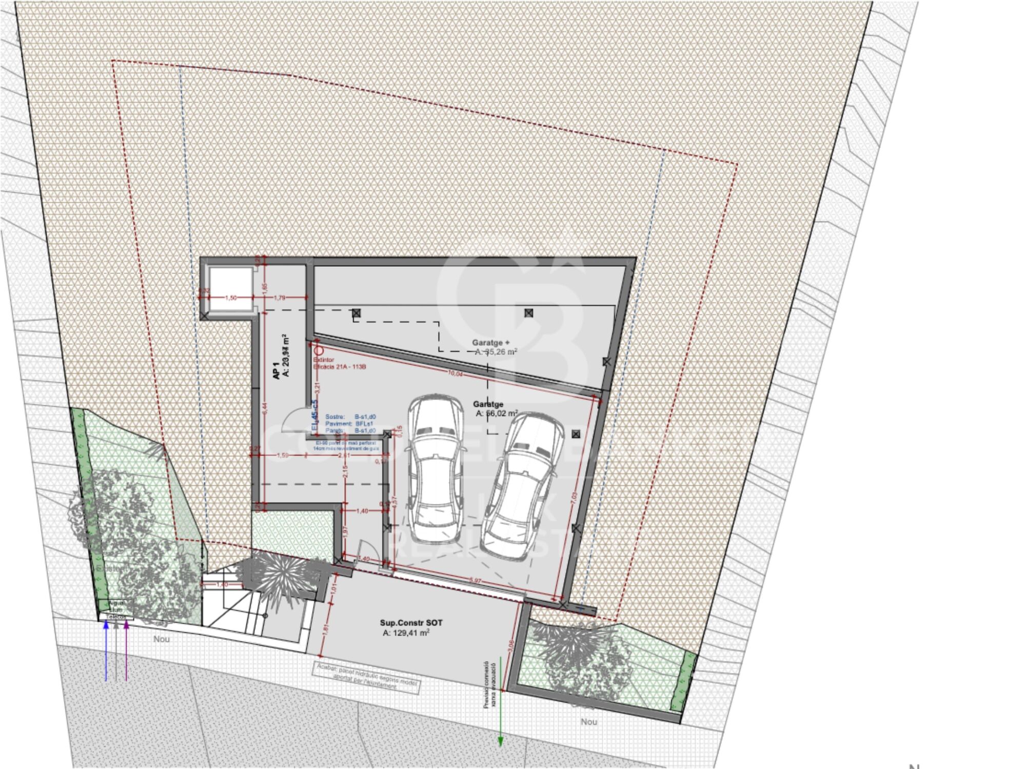 Villa con vistas al mar en Canyelles con trabajos estructurales totalmente terminados