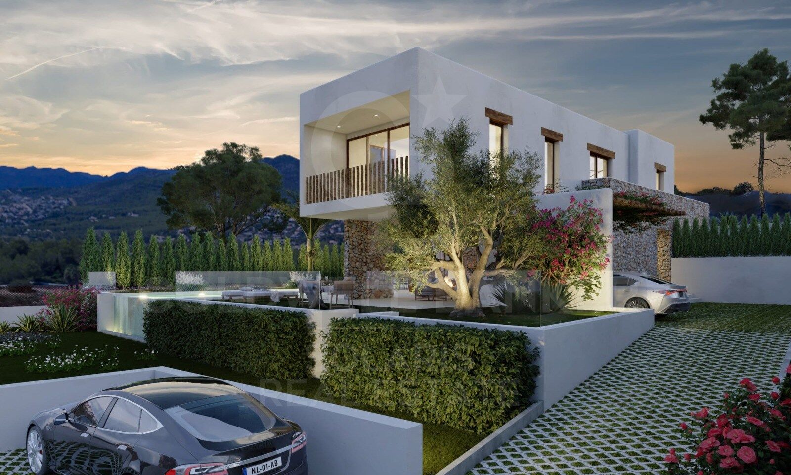 Villa Ca Salina - estilo Ibiza, a distancia a pie de una escuela internacional, Javea