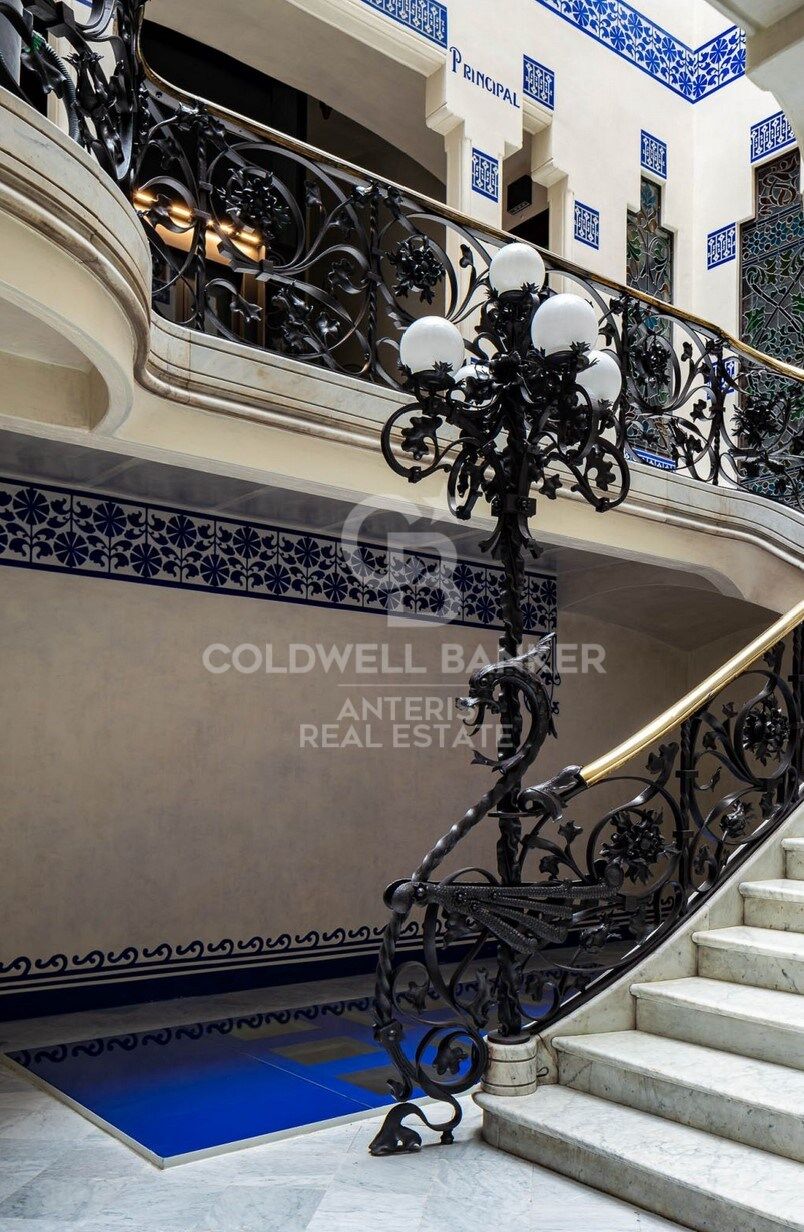 New development with modernist elements and sea views.