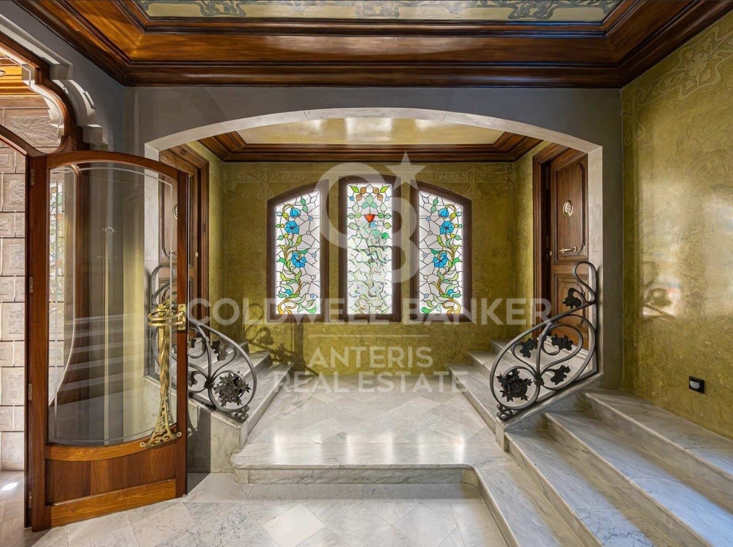 New development with modernist elements and sea views.