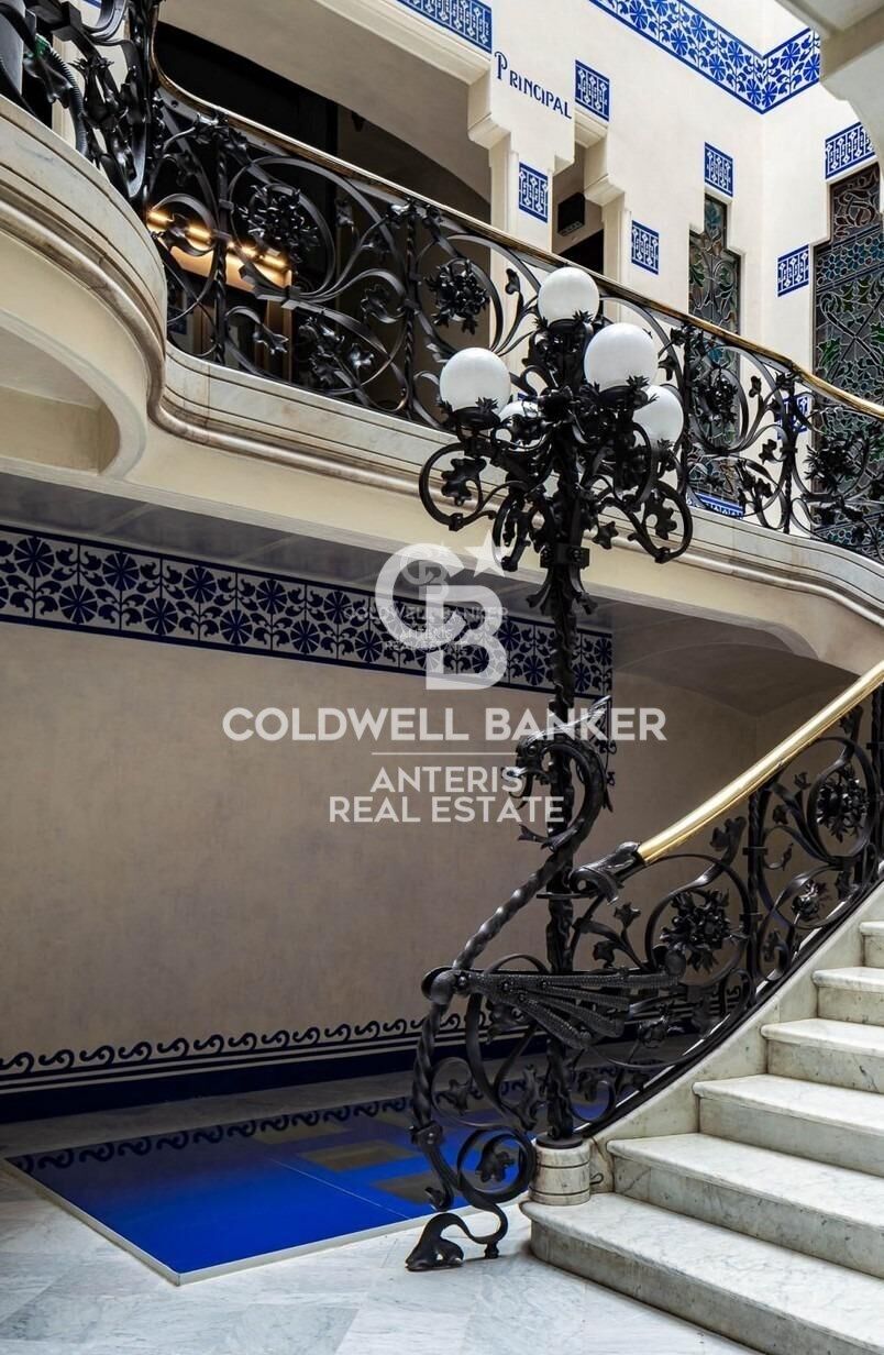 New development with modernist elements and sea views.