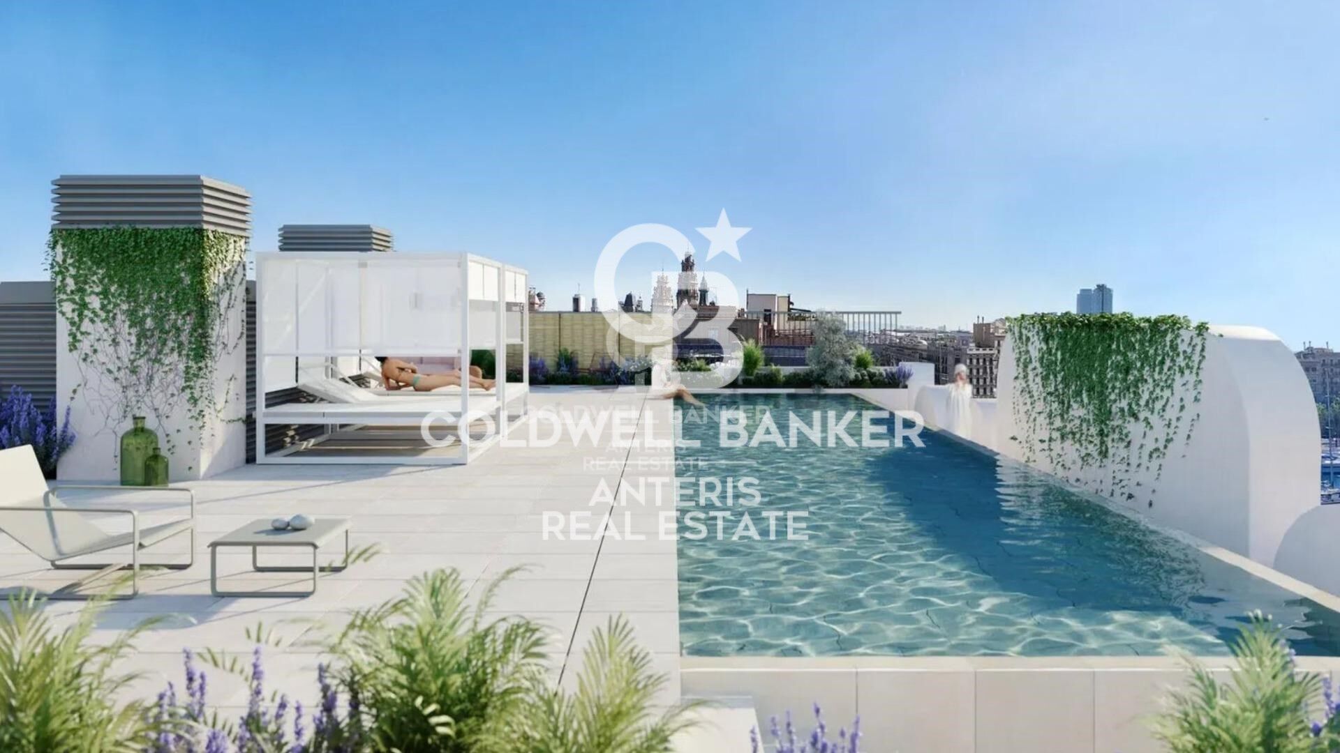 Promoción de obra nueva con pisos de lujo y piscina comunitaria