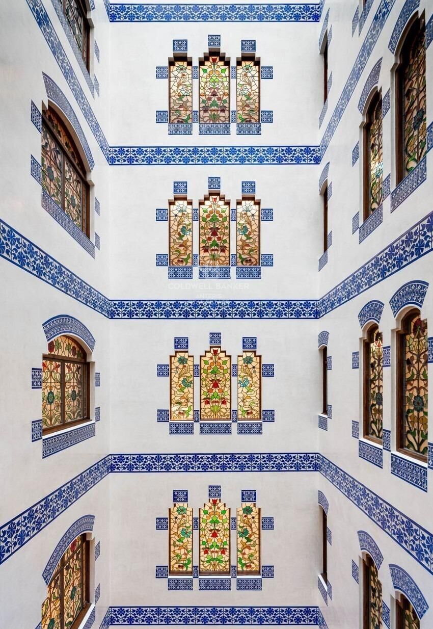New development with modernist elements and sea views.