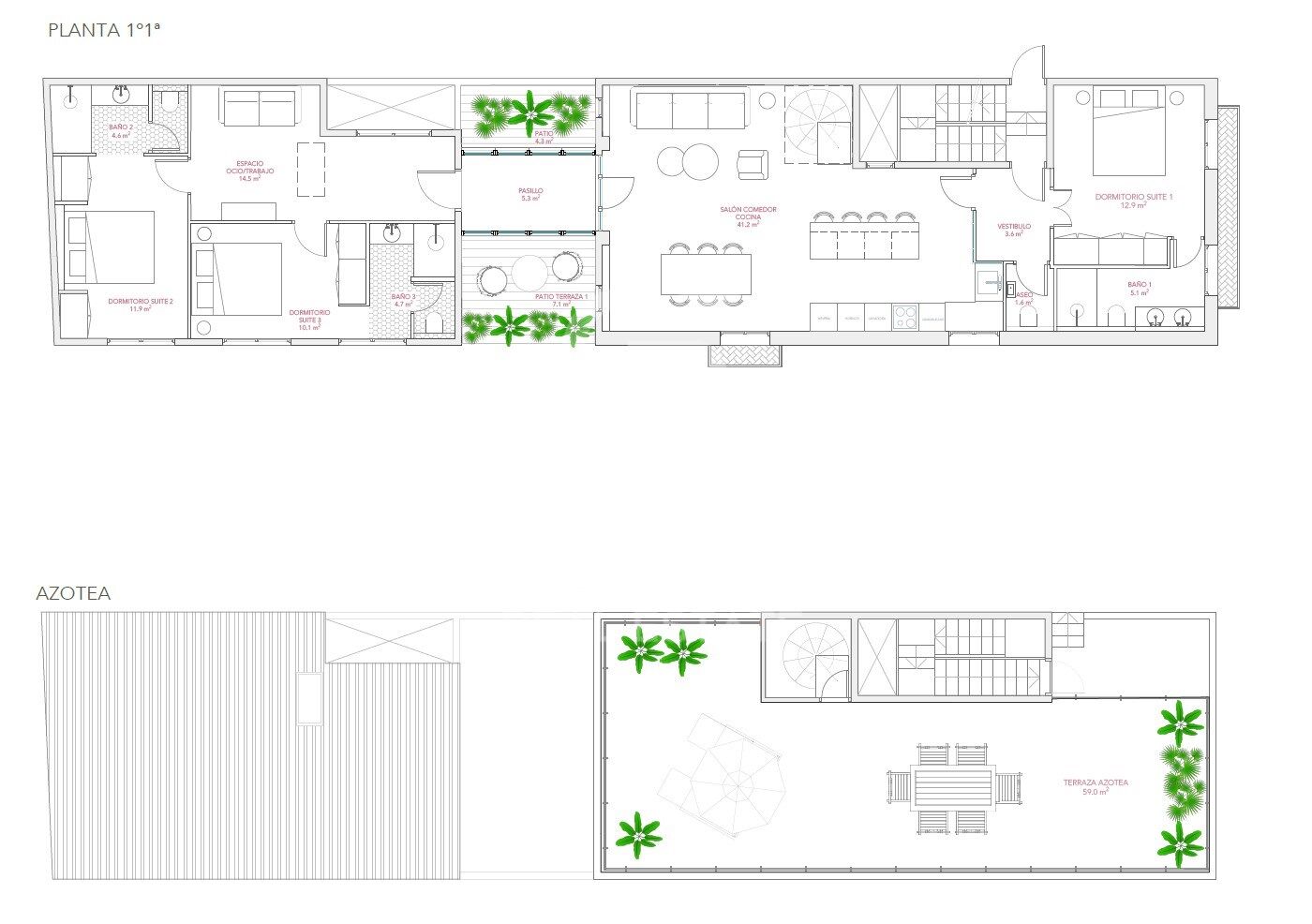 Penthouse à vendre rue Lluís Vives (Gràcia)