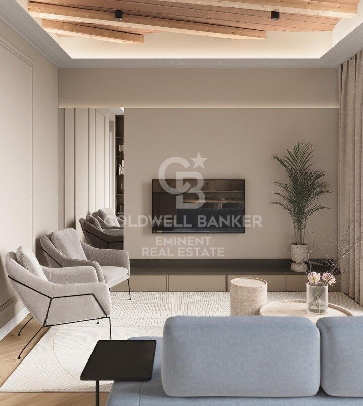 Designwohnung in einem Regalen Gebäude im Eixample mit Komplettsanierung und Blick auf den Passeig de Sant Joan