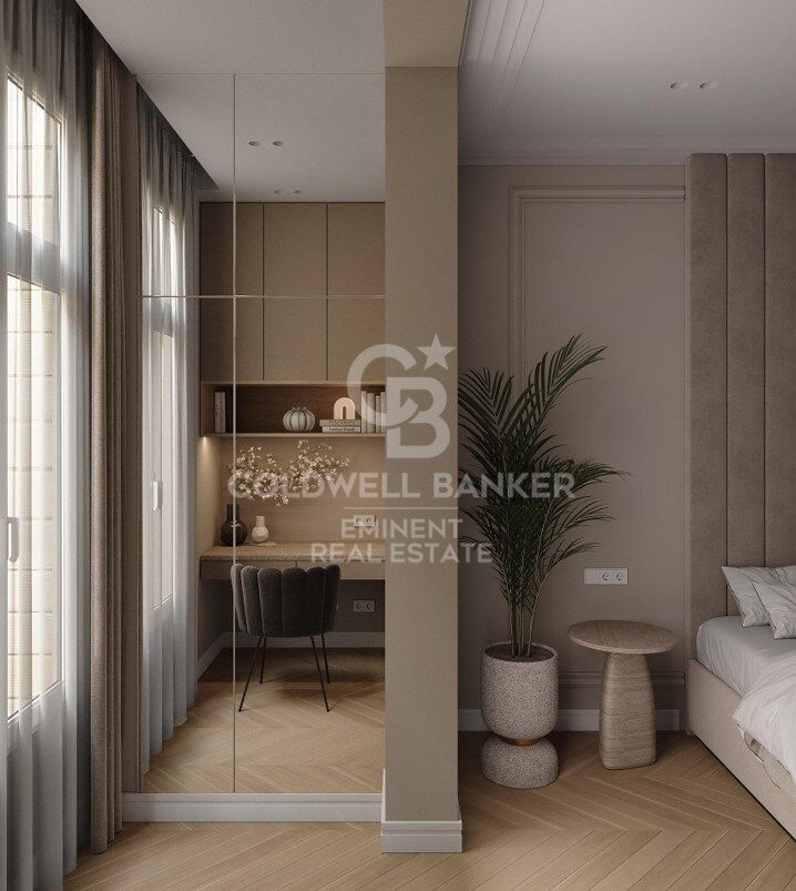 Designwohnung in einem Regalen Gebäude im Eixample mit Komplettsanierung und Blick auf den Passeig de Sant Joan