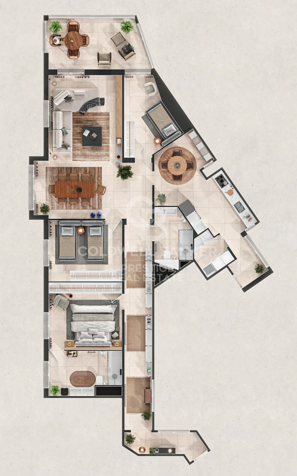 Piso a estrenar de 3 habitaciones con terraza en Francesc Macià