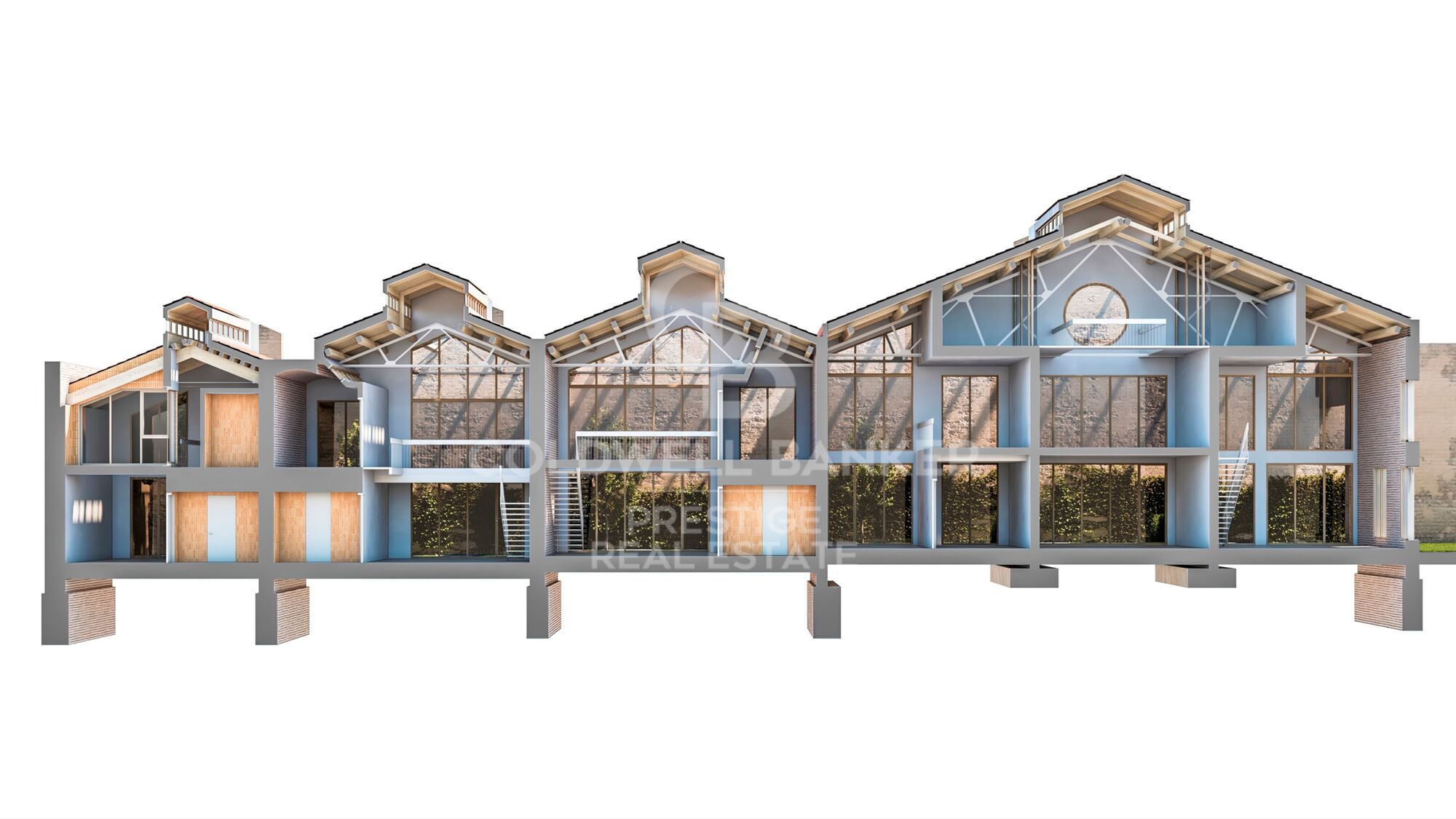 Nouveau développement de 4 bâtiments emblématiques rénovés avec des lofts uniques à vendre à Poblenou, Barcelone.